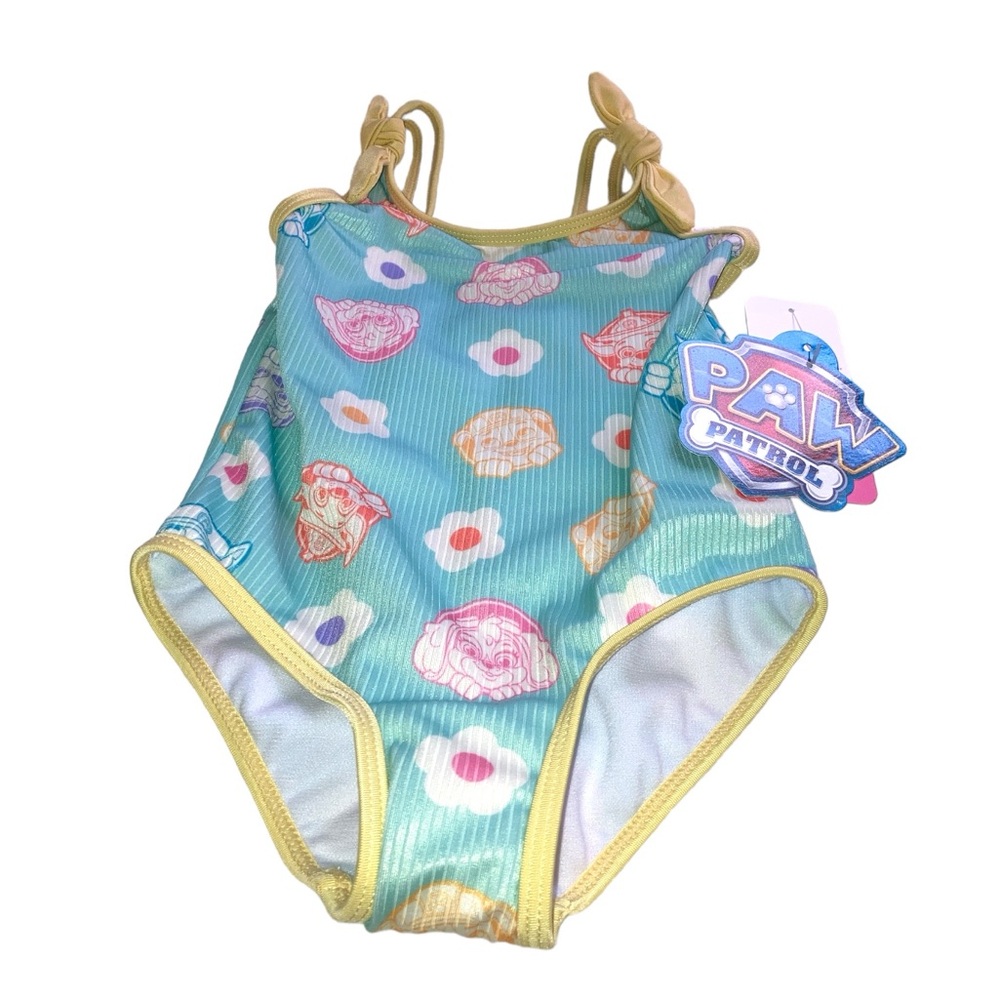 Paw Patrol Pink and Green One Piece Swimwear - Picture 5 of 5